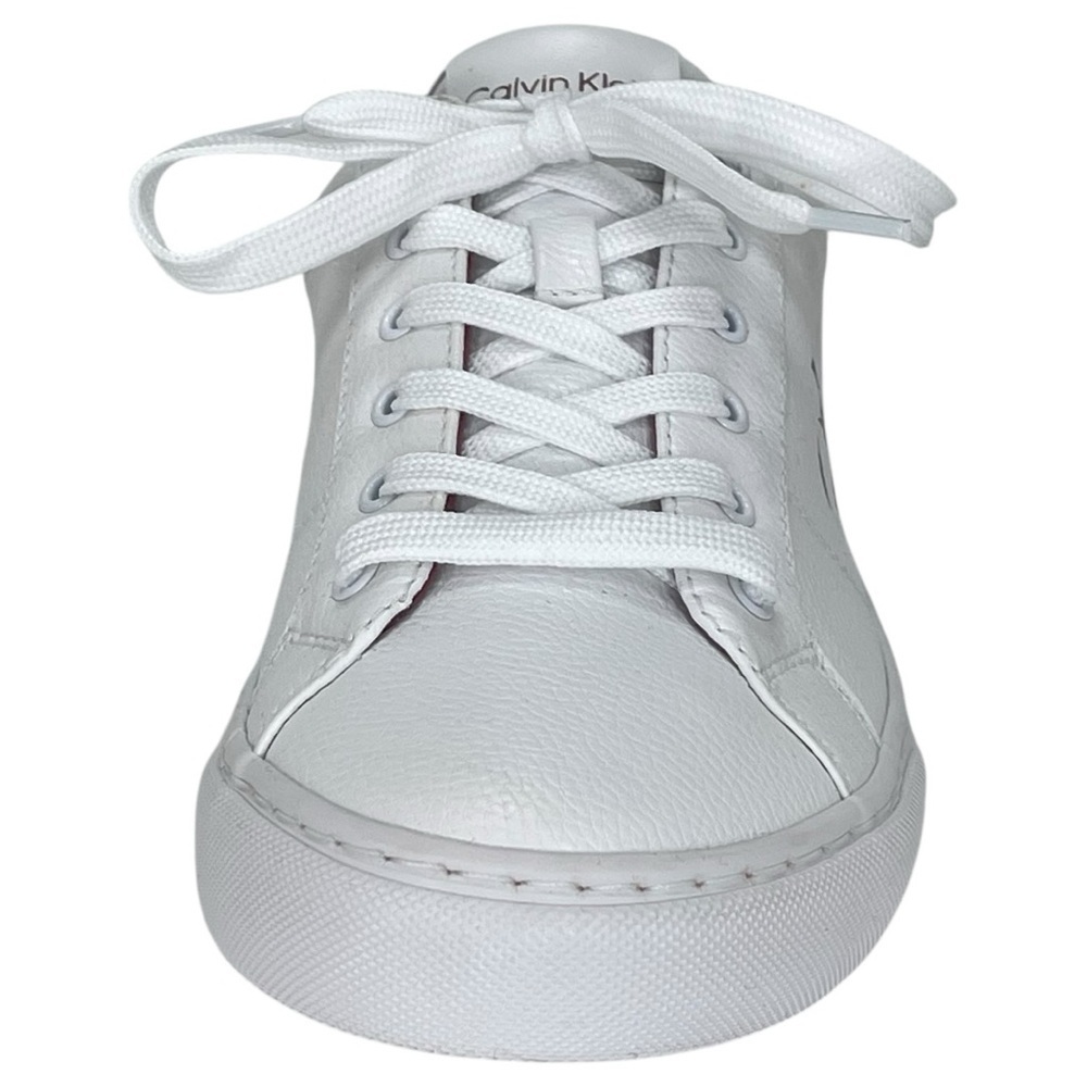 Calvin Klein Jeans Celbi White Faux Leather Womens Sneakers Size 9.5M - Picture 5 of 12